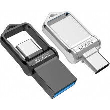 Clé USB C 64 Go, lot de 2, 2 en 1, USB 3.0, étanche, boîtier métallique, compatible PC, voiture, ordinateur portable, etc.