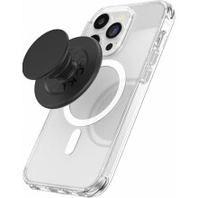 Support magnétique pour téléphone MagSafe, support pour téléphone portable, silicone noir, compatible avec iPhone 12 à 15