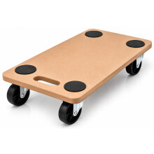200kg Wheeled Platform Dolly Furniture Transporter Roller Trolley Wooden Board