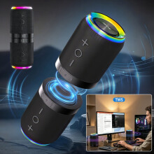 MPOW 2 in 1 Magnetic Split Wireless Bluetooth Portable Speaker TWS Stereo RGB