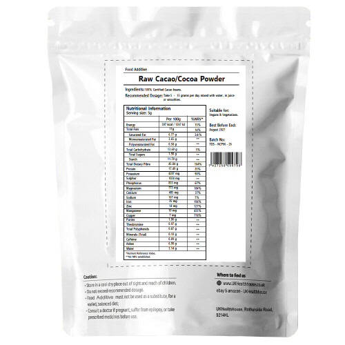 Raw Certified Cacao/Cocoa Powder 400g - Peruvian - Superfood 1