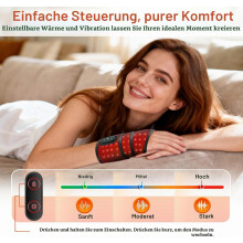 Bandage chauffant sans fil pour poignet avec vibration, lumière rouge 660 nm, 3 niveaux de chaleur, 3 modes de vibration, batterie intégrée