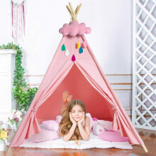 Large Canvas Kids Indian Tent Teepee Children Wigwam Outdoor/Indoor Play Tent UK