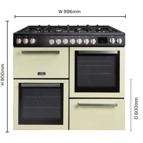 Tesla T100MCDFRCC - 100cm Multi Cavity Dual Fuel Range Cooker 1