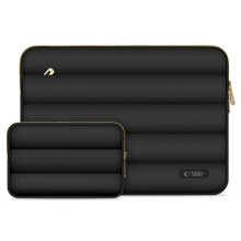 Tech-Protect Puffy Laptop-taske 13-14" med tilbehørslomme - Sort
