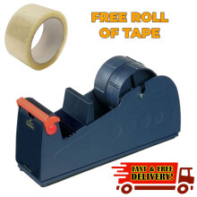 50mm Metal Bench Tabletop Packing Tape Dispenser PLUS FREE Roll of Packing Tape!