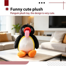 Poupée en Peluche Mignonne Pingouin Ornement de Table Poupée en Peluche Jouet Figurine Enfant Cadeau D'Anniversaire Décoration