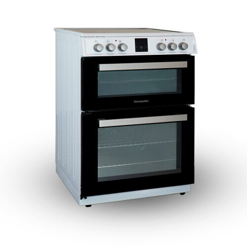 MONTPELLIER Montpellier MDOI60FW - White 60cm Induction Cooker - Double Oven - A/A Energy 2
