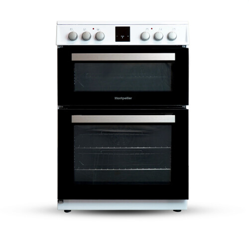 MONTPELLIER Montpellier MDOI60FW - White 60cm Induction Cooker - Double Oven - A/A Energy
