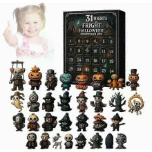31 yön kauhun Halloween-lähtölaskentalaatikko hahmoineen Halloween Advent