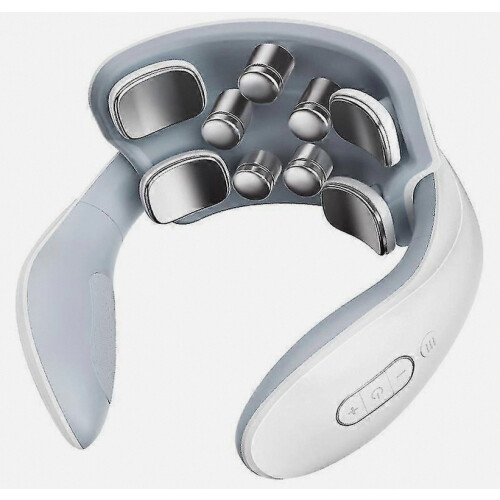 Multifunctionele nekwervelmassager, vier opzetstukken, oplaadbare multi-modus massage + constante temperatuur