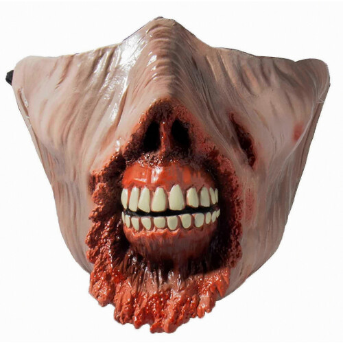 Διακοσμήσεις για το Halloween Halloween με ανοιχτό στόμα και εγκαύματα, μάσκα μισού