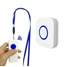Wireless Home Alarm Wristband With 330m Range And Call Button For Elderly Emergency Alert System And Safety Monitoring