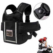 Children's Motorcycle Seat Belt, Motorcycle Strap for Children with Bag, Reflective Strips, Children's Belt, Adjustable, Breathable, fo