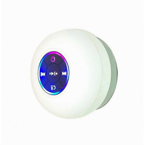 Draadloze doucheluidspreker Bluetooth 5.0, waterdicht, mini met microfoon en zuignap.