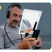 Lupa manos libres 5x con luz LED de 50 aumentos, lupa de cuello de cisne para personas mayores con baja visión Rea Fg2025031702701-zs