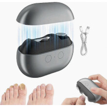 Electric Nail Clipper for Seniors with Safe Rounded Blade and LED Light Painless Toenail Trimmer for Thick Nails-bgj