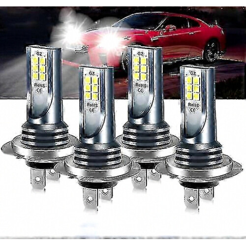 4x Κιτ Λαμπτήρων Προβολέων H7 LED Υψηλής Χαμηλής Δέσμης 120w 60000lm Υπερφωτεινό 6000k Λ