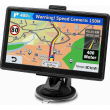 Autonavigatiesysteem met GPS - 7 inch, levenslange gratis kaartupdates, waarschuwingen voor flitsers en interessante locaties (POI's).