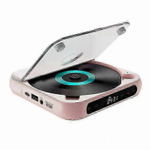 Draagbare cd-speler met Bluetooth-luidspreker, led-scherm, stereospeler, wandmontage cd-muziekspeler - bgj