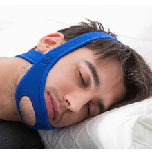 Cinturón ajustable antironquidos para la barbilla, solución para dejar de roncar al dormir, diseño cómodo y transpirable.