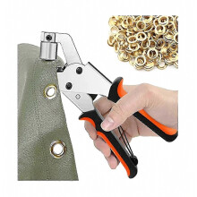 Hochleistungs-Ösenzangen-Set mit 300 Stück 10-mm-Metalösen für die Reparatur von Planen und Zelten – Professionelles Montagewerkzeug-