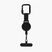 Diebstahlsichere Handy-Sicherung mit einziehbarer Stahlleine, Gürtelclip und Karabiner, universelle Fallsicherung für Reisen und Wande