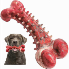 Dog Chew Toys for Aggressive Chewers Large Breed Rubber Dog Bones Teeth Cleaning-qt