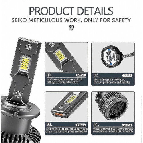 D2s/d2r Car Headlight Bulb 110w 40000lm 6000k White Auto Light Led Update Kit Tw 2