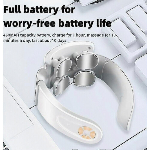 Multifunctionele nekwervelmassager, vier opzetstukken, oplaadbare multi-modus massage + constante temperatuur 2