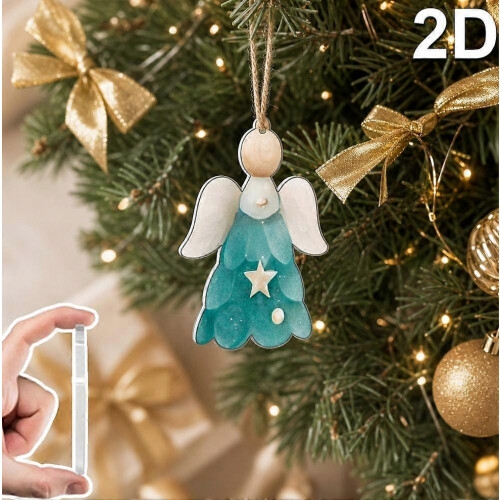 Χριστουγεννιάτικο ημερολόγιο Advent Angel με ακρυλικό στολίδι, διακόσμηση δέντρ 1