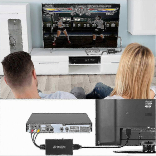 Μετατροπέας RCA σε HDMI 1080P PAL/NTSC AV Adapter για PS2 VCR DVD σε Ευρώπη, Μετατροπή σήματος χω 2