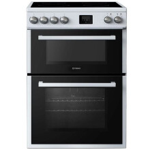 Teknix TKED64INDW - White 60cm Induction Double Oven Electric Cooker - 4 Zones, 99L Capacity, A Energy