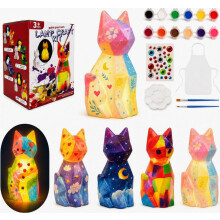 (cat) Male dein eigenesLampen-Set – DIY-Nachtlicht, Weihnachtsgeschenk für Kinder von 6–12 Jahren, Bastelset, Spielzeug, Strumpffüller
