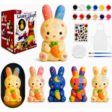 (rabbit) Male dein eigenesLampen-Set – DIY-Nachtlicht, Weihnachtsgeschenk für Kinder von 6–12 Jahren, Bastelset, Spielzeug, Strumpffüller