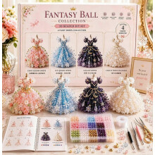 (Magical Dress-C) DIY-Set zum Selbermachen eines Perlen-Feenkleides, handgefertigtes Kunst- und Bastelset