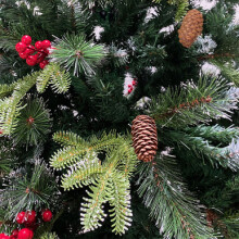 7ft Frosted Winter Berry Pine Artificial Christmas Tree