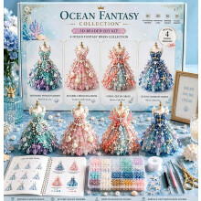 (Magical Dress-B) DIY-Set zum Selbermachen eines Perlen-Feenkleides, handgefertigtes Kunst- und Bastelset