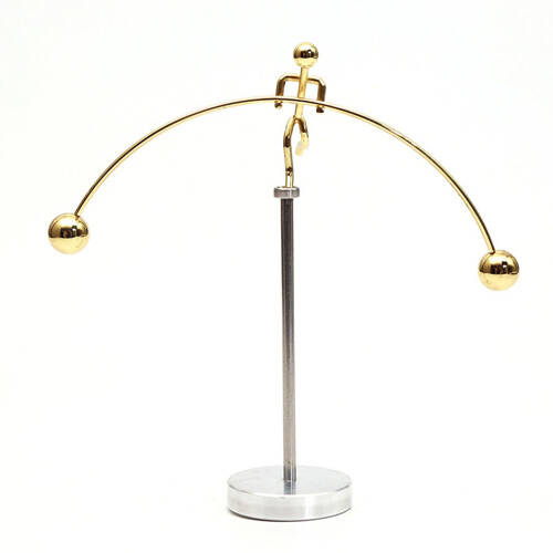ThinkTop Weightlifter Kinetic Art Balance Physics Educational Decoration