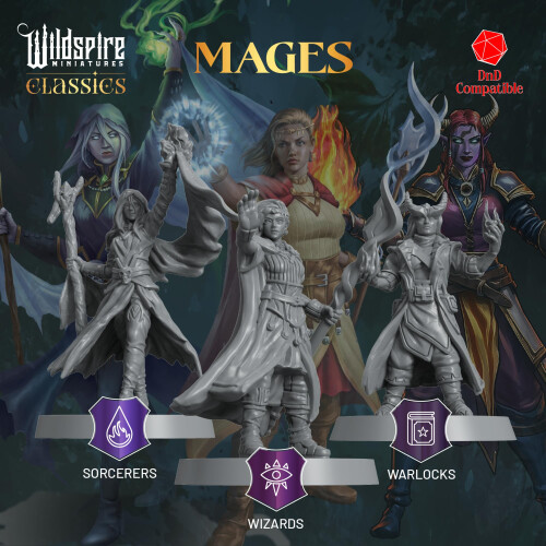 Mages Set - Wizards, Warlocks, Sorcerers - Hero, Player-Characters 1
