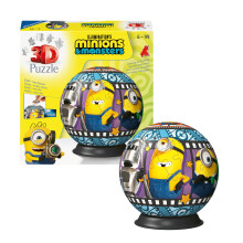 Ravensburger Minions & Monsters Puzzle Ball - 72 Pieces, 3D Puzzle Toy for Kids & Adults, Fun Interactive Brain Teaser