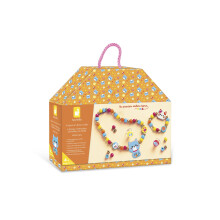 Janod - 4 Wooden Jewellery to Create Little Cats - First Jewellery Workshops - DIY Jewellery Creation - Creative Leisure Kit for Children