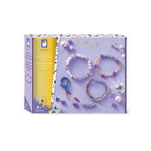 Janod - 4 Jewellery Creations - Trendy Jewellery Creation Kit - 2 Bracelets + 1 Keyring + 1 Necklace - Creative Hobby for ages 7 and up