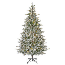 7ft Everlands Pre-Lit Snowy Allison Pine Artificial Christmas Tree