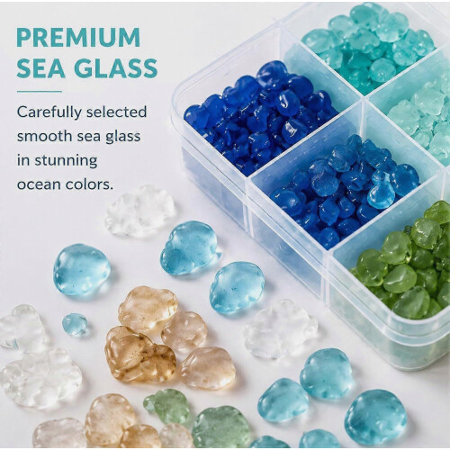 (Haima) DIY Sea Glass Craft Kit,Beginner Handmade Art Decoration Set 2