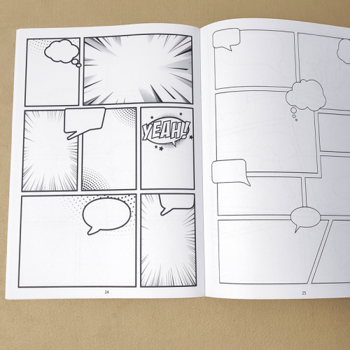 Blank Comic Book: Create Your Story, 32-page Comic Sketchbook, Comic Drawing Notebook, Draw And Craft Using Pre-designed Templates