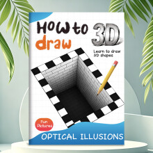 [3D Effect]|Creative Art]Optical Illusion-Learn To Draw 3D Shapes-Funny Pictures|Adult Coloring Book-Upgraded Edition, 3D Pattern