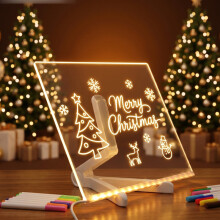LED Luminous Acrylic Display Board, Professional Grade Erasable USB Art Drawing Board