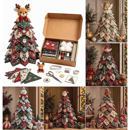 (Santa Claus) Χριστουγεννιάτικο κιτ ραπτικής DIY υφασμάτινη διακόσμηση σπιτιού 1