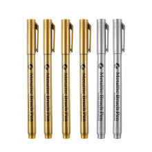 (6) 6/12 Piece Metallic Markers With Flexible Tip (1-4mm), Quick Drying, Full Coverage, Vibrant Metallic Finish